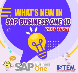 Whats New in SAP Business One 10 part 3