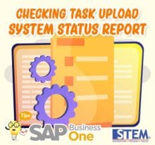 SAP Business One Tips Checking Task Upload System Status Report