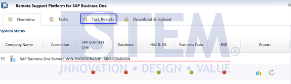 SAP Business One Tips - Checking Task Upload System Status Report