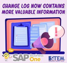 SAP Business One Tips Change Log