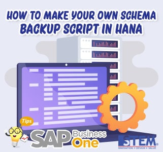 SAP Business One Tips How to make your own schema backup script in hana