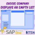 SAP Business One Tips Choose Company Display an Empty List