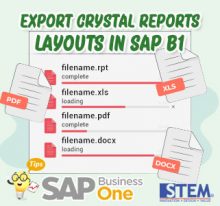 SAP Business One Tips Export Crystal Reports Layouts