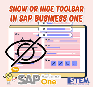 SAP Business One Tips Show or Hide Toolbar