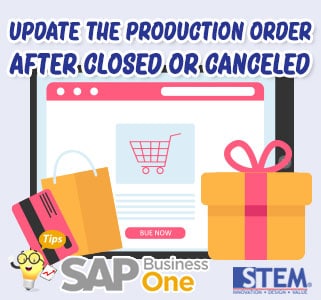 SAP Business One Tips Update Production Order