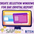 Membuat Jendela Kriteria Seleksi untuk SAP Crystal Report