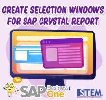 Membuat Jendela Kriteria Seleksi untuk SAP Crystal Report
