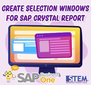 Membuat Jendela Kriteria Seleksi untuk SAP Crystal Report