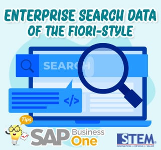 SAP Business One Tips Enterprise Search Data of The Fiori Style