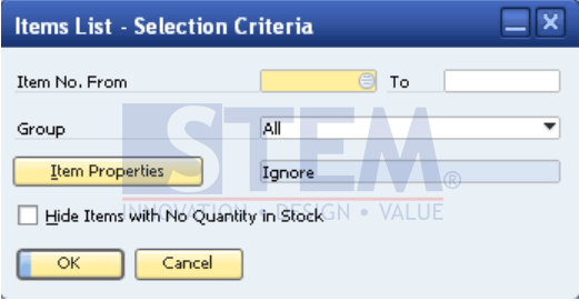 SAP Business One Tips - Create Selection Criteria Windows for SAP Crystal Report