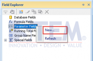 Create & Update Parameters in SAP Crystal Reports