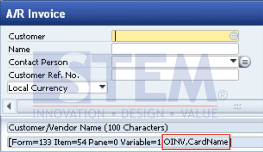 SAP Business One Tips - Display Information Tables in SAP Crystal Reports