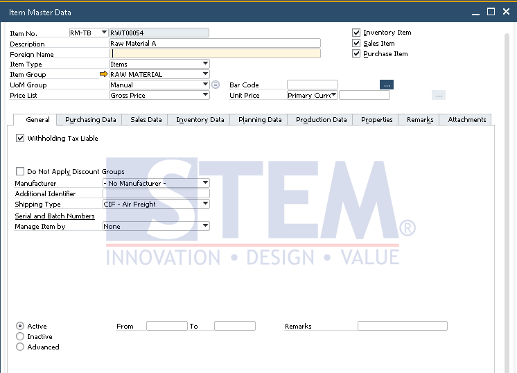 SAP Business One Tips - Duplicate Item Master Data in SAP Business One