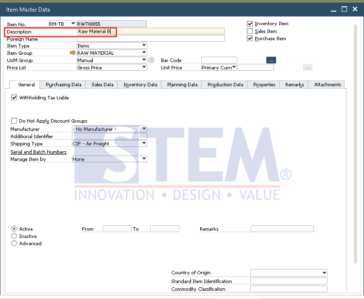 SAP Business One Tips - Duplicate Item Master Data in SAP Business One