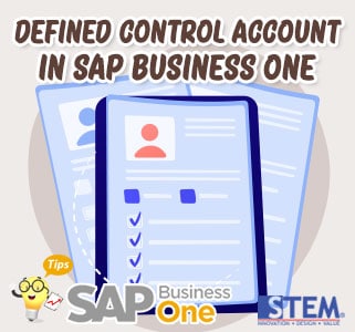 How to Defined Control Account in SAP Business One