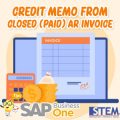 Credit Memo from Closed AR Invoice | SAP B1 Tip