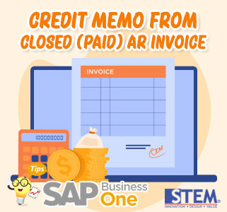 Credit Memo from Closed AR Invoice
