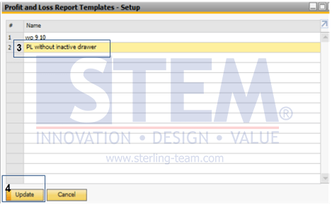SAP Business One Tips - Create Profit and Loss Statement Templates without Inactive Drawer