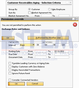 SAP Business One Tips - Permission Error When Accessing Customer Aging Report