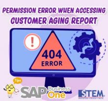 permission error customer aging report