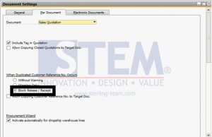 Block Duplicate Cust. Reference No. in SAP B1