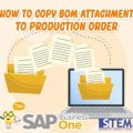 how to copy bom to production order