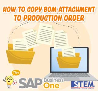 how to copy bom to production order