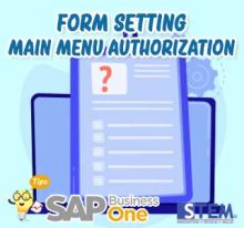 Form Setting Main Menu Authorization