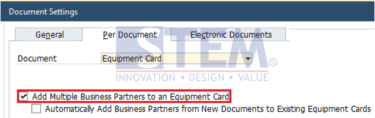 SAP Business One Tips - Add Multiple BP to an Equipment Card