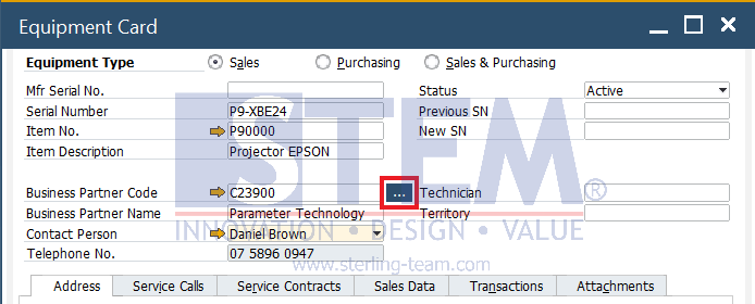 SAP Business One Tips - Add Multiple BP to an Equipment Card