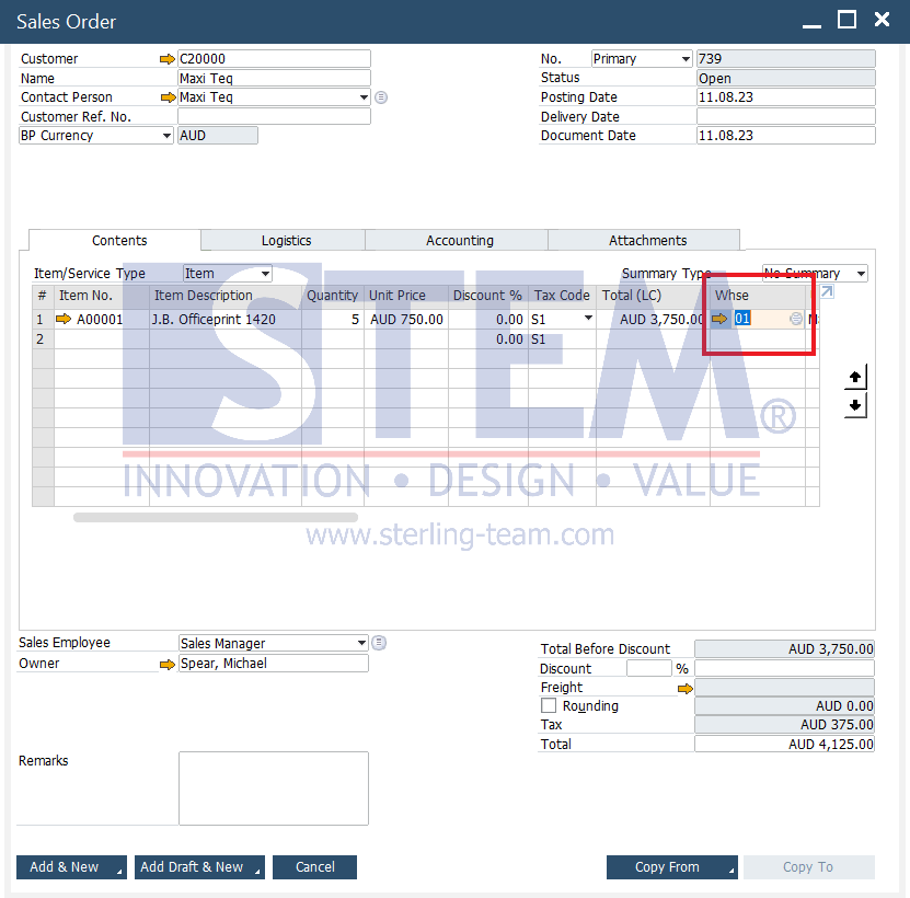 SAP Business One Tips - CTRL+Tab Function In SAP B1