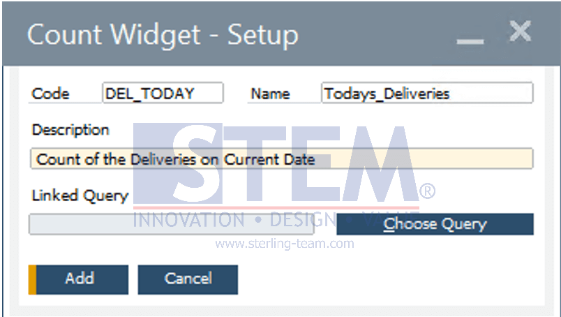 SAP Business One Tips- Create Count Widget on Dashboard