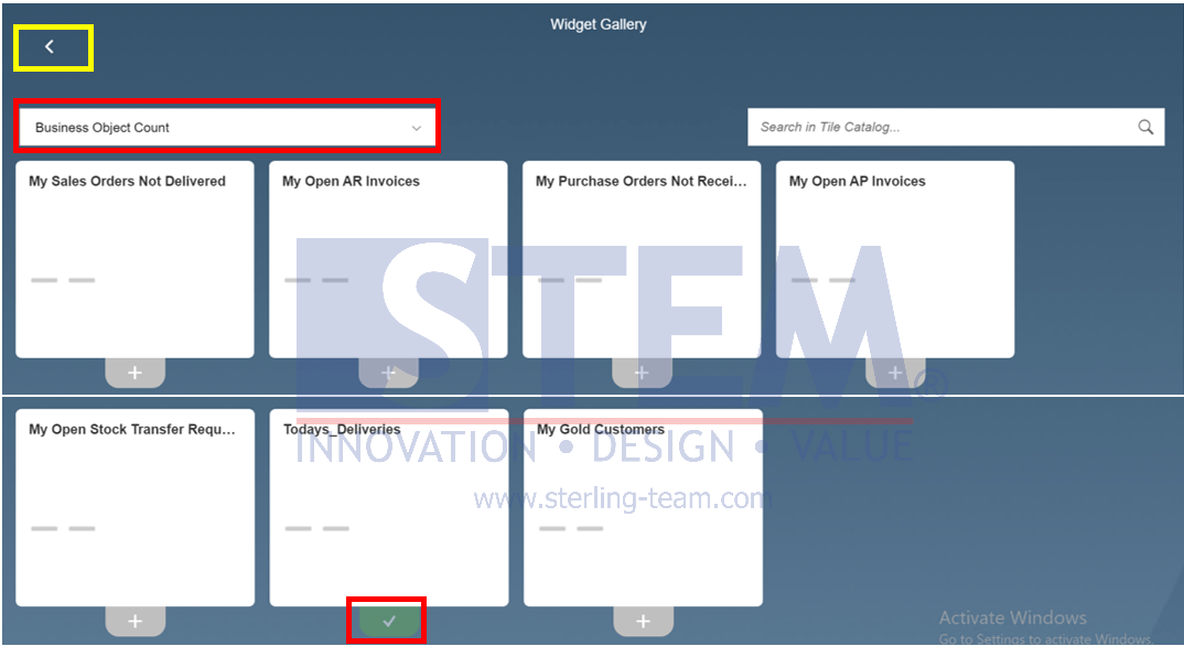 SAP Business One Tips- Create Count Widget on Dashboard