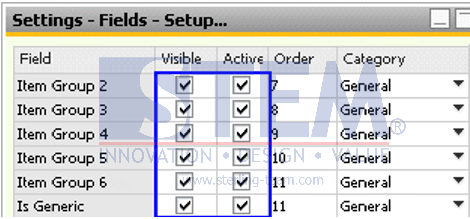 SAP Business One Tips - Disable User-Defined Field