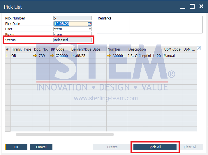 SAP Business One Tips - Generate Pick List