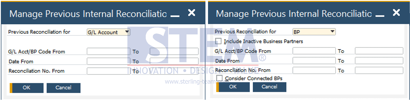 SAP Business One Tips - How to Cancel Manual Reconciliation