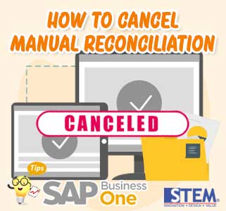 how to cancel manual reconciliation