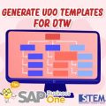 generate udo templates for dtw