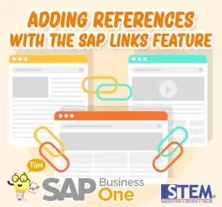 adding references with the SAP links feature