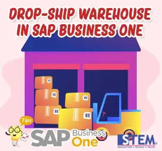 drop ship warehouse in sap business one