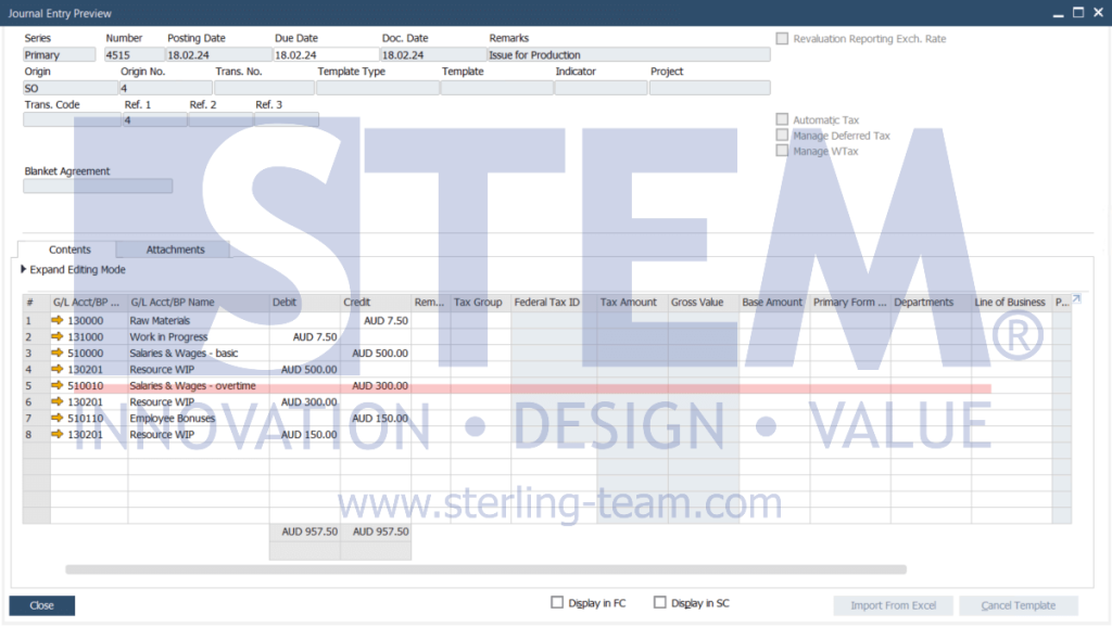 How to Record Cost of Resources in the Production Process SAP
