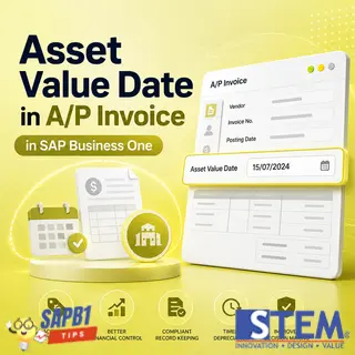Asset Value Date pada A/P Invoice di SAP Business One