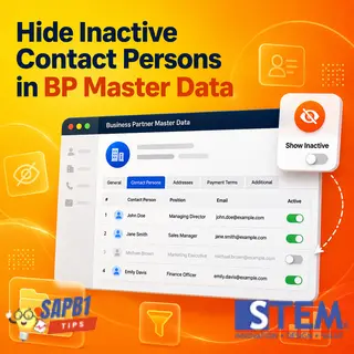 Menyembunyikan Contact Person Tidak Aktif pada BP Master Data