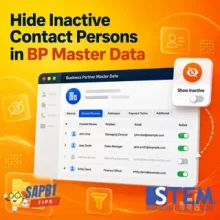 Hide Inactive Contact Persons in BP Master Data