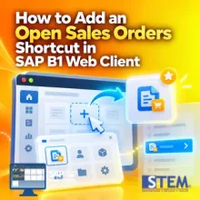 How to Add an Open Sales Orders Shortcut in SAP B1 Web Client